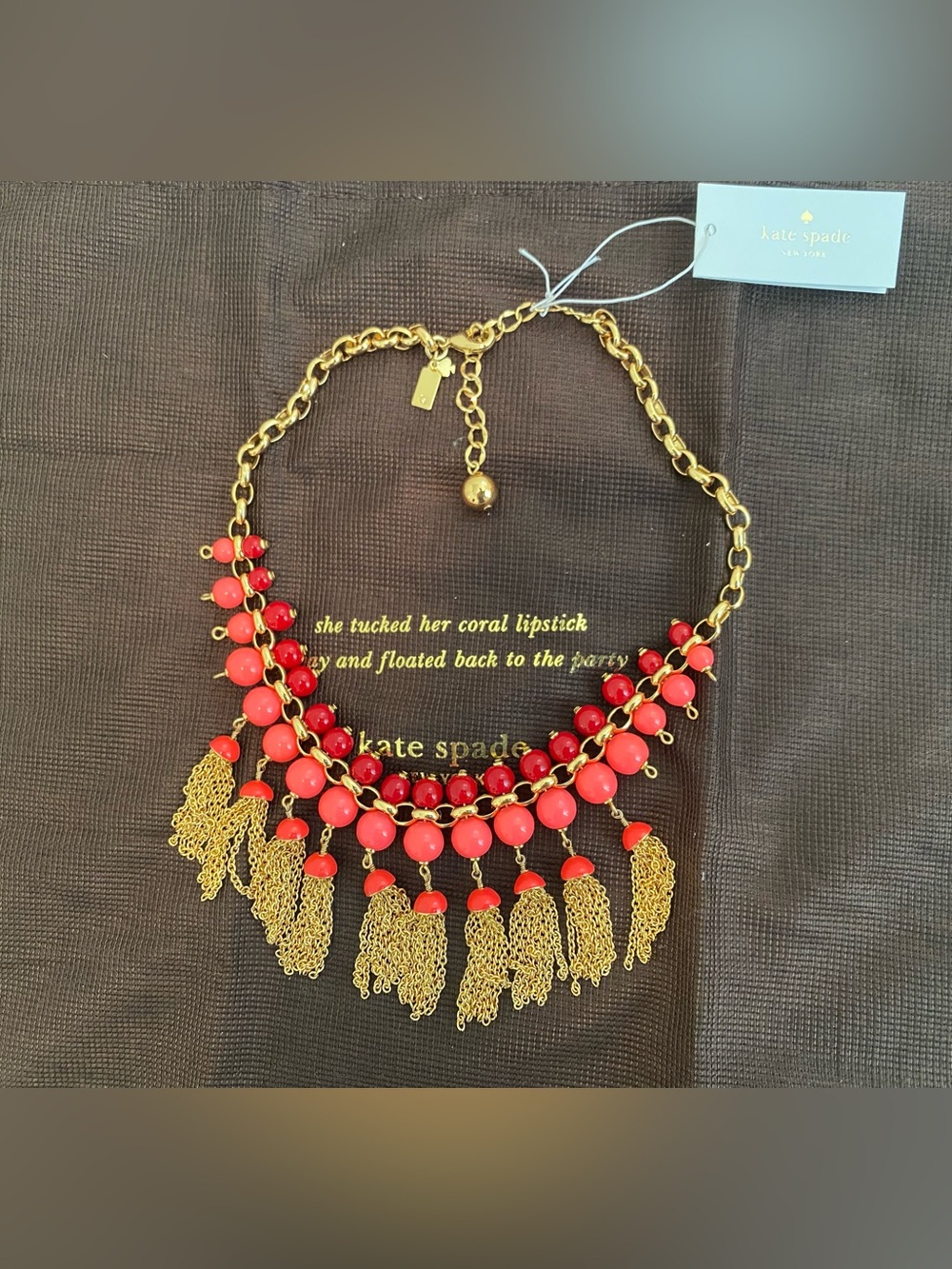 NWT Kate Spade New York 
“That’s a Wrap Necklace” Statement Necklace